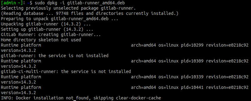 Installieren des Gitlab-Runners