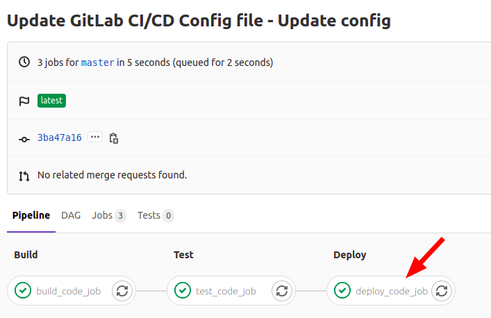 Detaillierte Information einer Pipeline