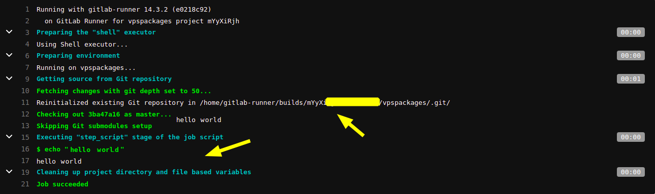 Quellcode der Pipelines